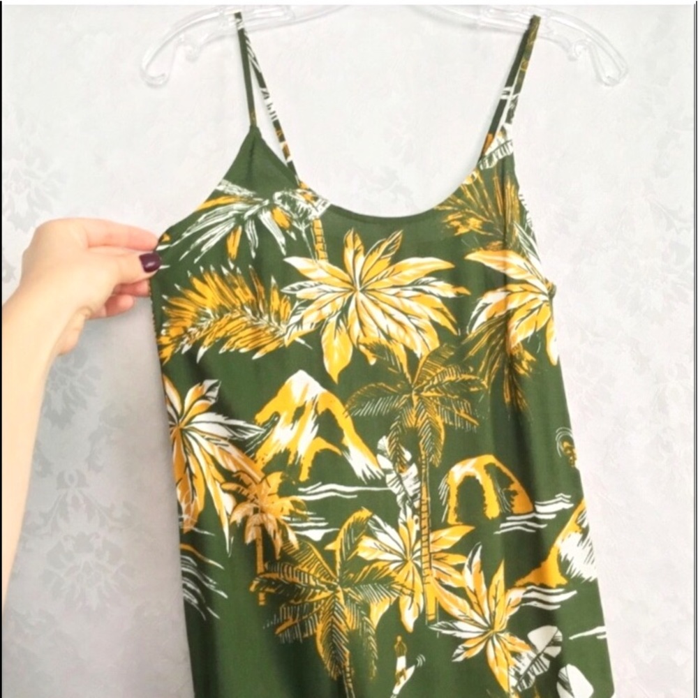 NWT H&M Green Yellow Floral Dress Or Cover Up
